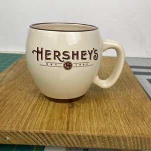 Hershey's Chocolate Est. 1894 Cream & Brown Barrel Vintage Coffee Mug Cup 2004